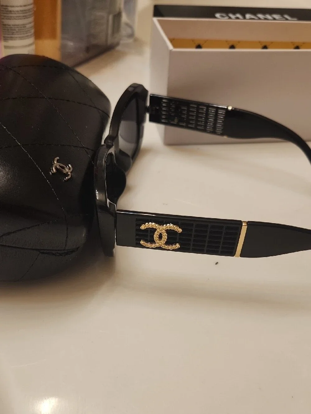 CHANEL Black and White Logo Gift Box